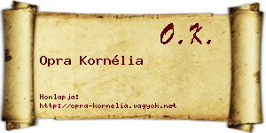 Opra Kornélia névjegykártya