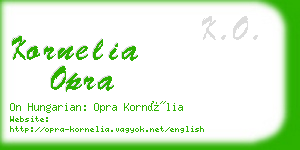kornelia opra business card